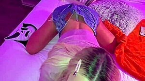 Ghostface ravages blonde Meagan Moore