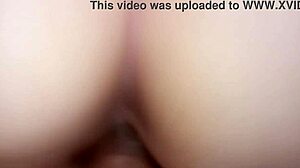 Young workout whore gets pussy slammed close-up during naked striptease fuck
