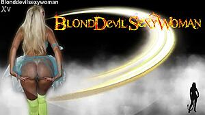 hot milf dressed up strips gloves for pussy play