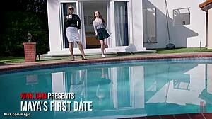 stepmom gets bound and choked by gardener in hardcore garden domination roleplay