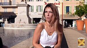 Coquette takes two guys for her afternoon treat
