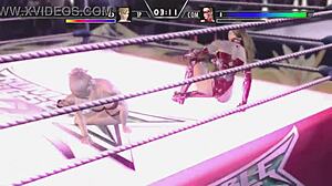 Can Lady X Crush Miss Spencer in Rumble Roses Wrestling Tit Domination Humiliation?