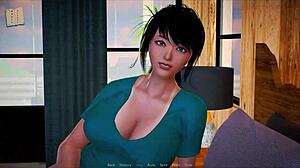 Brunette With Big Tits Plays Naughty Family Game