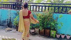 Hot Indian Stepdaughter and Stepmom Pound Outdoors with Young Boy!