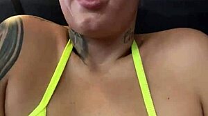 thong gym tease on copacabana beach gets pussy dripping wet from horniness