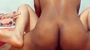 Wife Lets Black Bull Creampie While Cuck Husband Watches Smiling