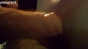 Anal creampie explodes as I play with huge dildo in my gaping ass!