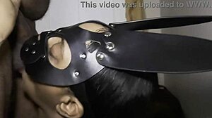 Bunny Wife Delivers Sloppy Deepthroat Blowjob on Huge Cock