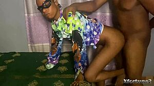 Sexy petite ebony stepsis craves cock on the bed