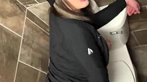 Pregnant wife sucks monster cocks through hotel gloryhole then public cheating sex