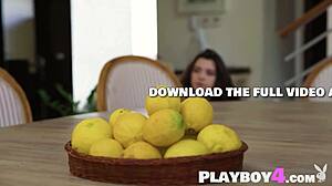 petite milf model strips naked after posing in sexy lingerie