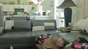 Kayla's huge tits bounce in nasty bunny rome threesome fuckfest!