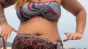 got naked on beach in front of him 😏 his dick got hard i grabbed it real quick 🌴🔥