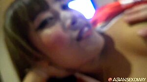 busty japanese geisha in love hotel milks cock with wet mouth then tight pussy grip