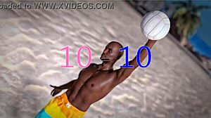 Petite Redhead Piercing Topless Beach Ball Beauty