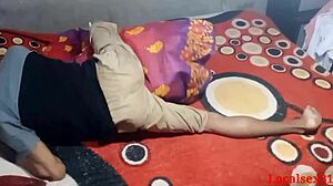 Red Saree Bengali Wife Bent Over Doggystyle Fucked Hardcore by Hubby