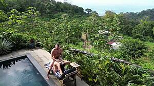 Wanna see dripping wet pussy fucked outdoors then facial cumshot?