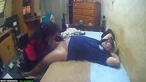 quick latina milf deepthroats cock for mouthful cum facial blast