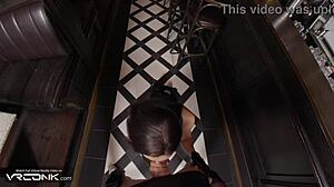 vr conk brunette jill valentine moans riding monster cock in resident evil cosplay parody