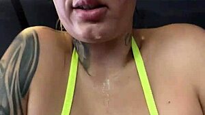 thong gym tease on copacabana beach gets pussy dripping wet from horniness