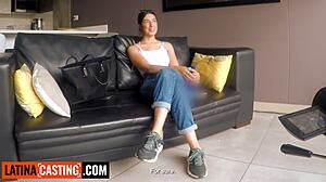 damn, this amateur latina brunette gets rammed rough doggystyle by bwc in yoga casting!