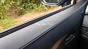 Pinay teacher bends over in car for fan's big cock doggystyle creampie