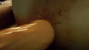 Anal creampie explodes as I play with huge dildo in my gaping ass!