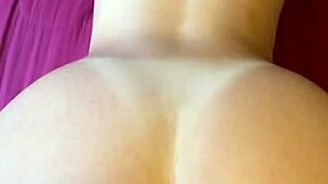 big ass view from behind while she rides hard