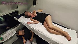 student, why lick teacher's pussy after she catches you stroking cock on train?