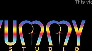 Insatiable bunnies Giih Spanics and Bruna Santos fist asses before DAP orgy footjob