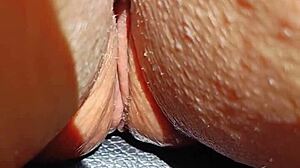 MATUREMONS SPREADS HUGE WET PUSSY LIPS IN SLOW MOTION