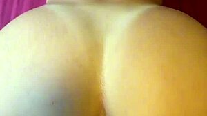 big ass view from behind while she rides hard