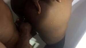 Bbw ebony milf caught masturbating in bathroom begs for monster bbc creampie pounding