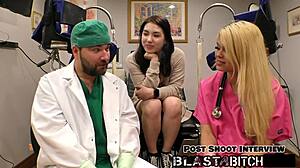 Mina Moon sucks cock gets fucked twice in POV