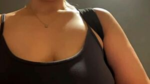 Horny Blonde BBW Teen Fucks Fat Ass Close-Up in Public Gym
