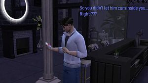 Blonde Wife Cheats in The Sims 4 Anniversary with BBC Cuckold Creampie Game Holiday Interracial Sharing