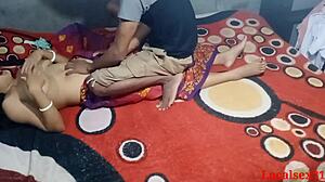 Red Saree Bengali Wife Bent Over Doggystyle Fucked Hardcore by Hubby
