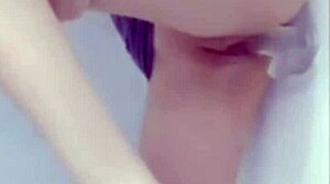 my ceiling-level body with teardrop tits shakes ass in slutty solo tease