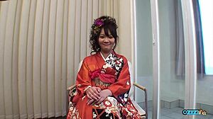 that lovely asian geisha babe lifts her skirt flashing wet cunt before fingering orgasm in pov casting