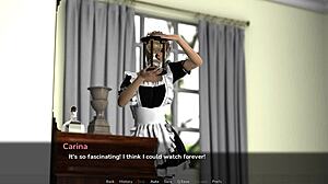 Carina the busty blonde maid blows fucks toys creampie end