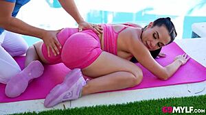 Sandy Love's fitness workout turns deepthroat wild