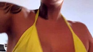 damn beach gym guys stared at my pierced wet pussy in see-through bikini