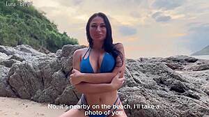 i pick up curvy model at beach and fuck her tight holes during photoshoot part 1