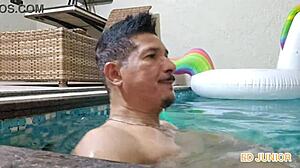 Ninfomaníaca Actress Fucks Actor in Pool During Break