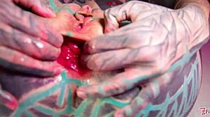 wanna see this tattooed babe wreck her ass solo with toys