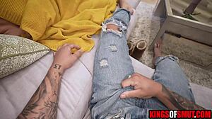 Waking Step Sis for Monster Cock POV Fuck with Tan Lines Exposed