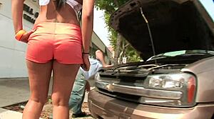 Fucking Superb Latina Milf in Fishnets and Heels