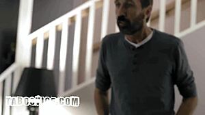 Bratty stepdaughter's spanking hides her slut side