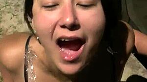 Bailey Wilder the nasty piss drinking slave whore gulps golden shower!