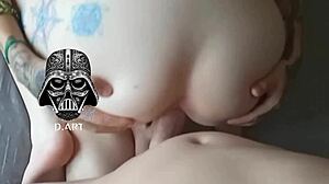 raw double vaginal penetration builds to her shaking orgasm